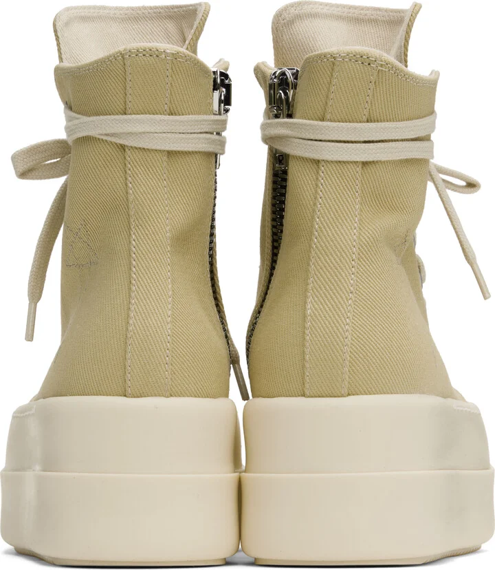 Rick Owens DRKSHDW Beige Hollywood Double Bumper Sneaks Sneakers - Image 2