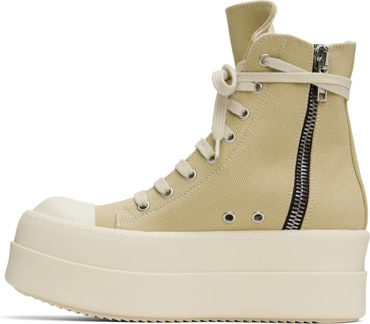 Rick Owens DRKSHDW Beige Hollywood Double Bumper Sneaks Sneakers - Image 3
