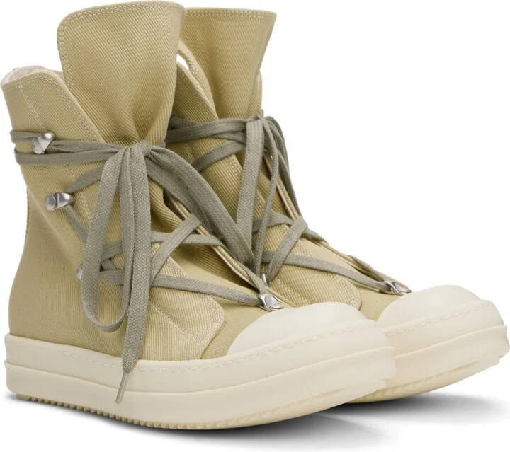 Rick Owens DRKSHDW Beige Hollywood Hexa Sneaks Sneakers - Image 4