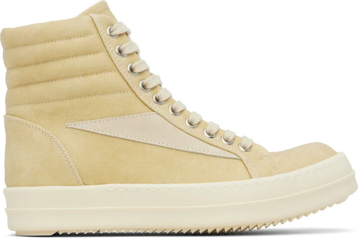 Rick Owens DRKSHDW Beige Hollywood Vintage High Sneaks Sneakers