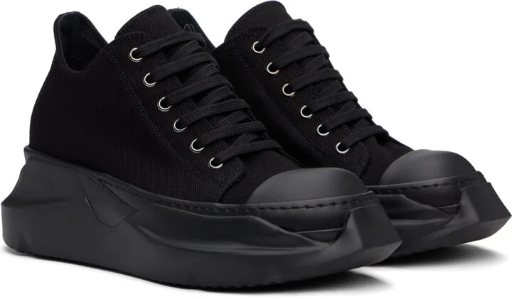 Rick Owens DRKSHDW Black Hollywood Abstract Low Sneaks Sneakers - Image 4