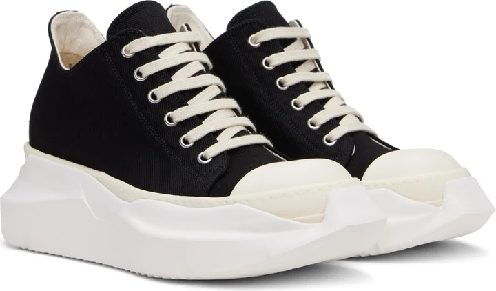 Rick Owens DRKSHDW Black Hollywood Abstract Low Sneaks Sneakers - Image 4