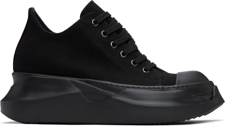 Rick Owens DRKSHDW Black Hollywood Abstract Low Sneaks Sneakers