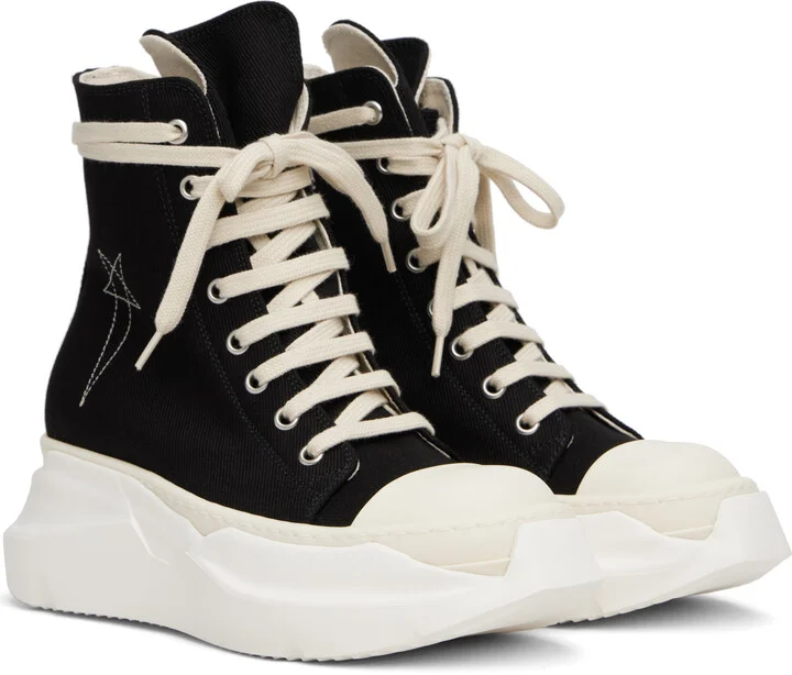 Rick Owens DRKSHDW Black Hollywood Abstract Sneak Sneakers - Image 4