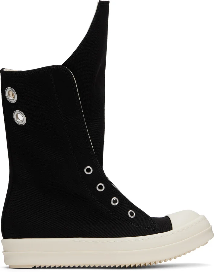 Rick Owens DRKSHDW Black Hollywood Boot Sneaks Sneakers