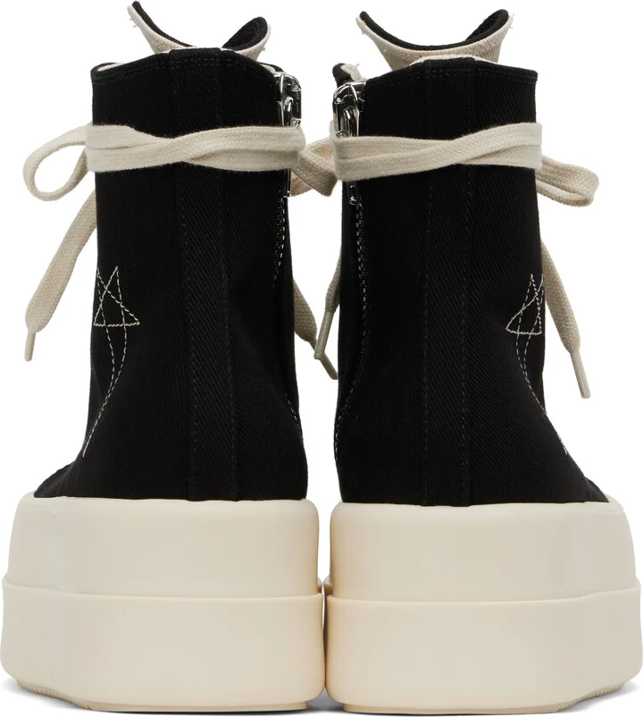 Rick Owens DRKSHDW Black Hollywood Double Bumper Sneakers - Image 2