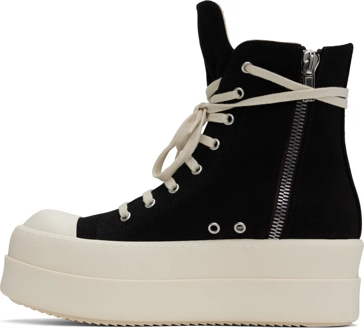 Rick Owens DRKSHDW Black Hollywood Double Bumper Sneaks Sneakers - Image 3