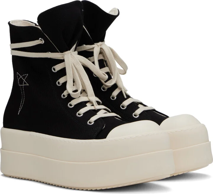 Rick Owens DRKSHDW Black Hollywood Double Bumper Sneaks Sneakers - Image 4