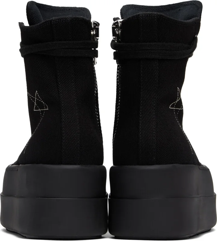 Rick Owens DRKSHDW Black Hollywood Double Bumper Sneaks Sneakers - Image 2