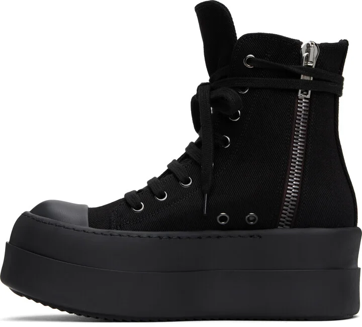 Rick Owens DRKSHDW Black Hollywood Double Bumper Sneaks Sneakers - Image 3