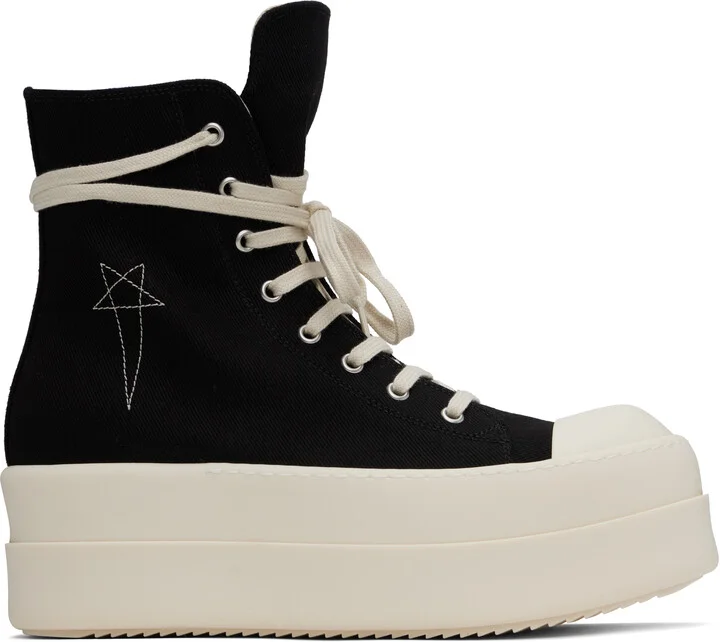 Rick Owens DRKSHDW Black Hollywood Double Bumper Sneaks Sneakers