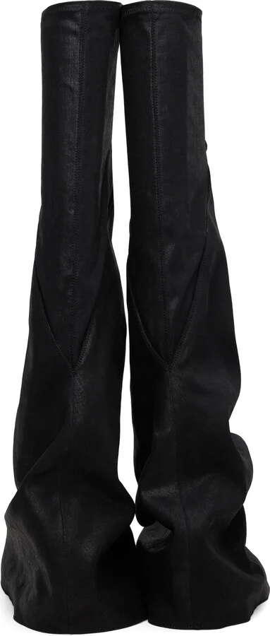 Rick Owens DRKSHDW Black Hollywood Fetish Tall Boots - Image 2