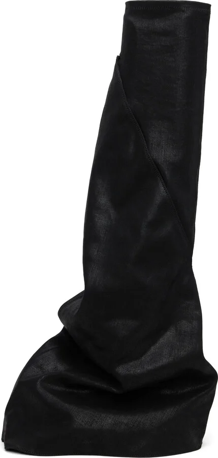 Rick Owens DRKSHDW Black Hollywood Fetish Tall Boots - Image 3