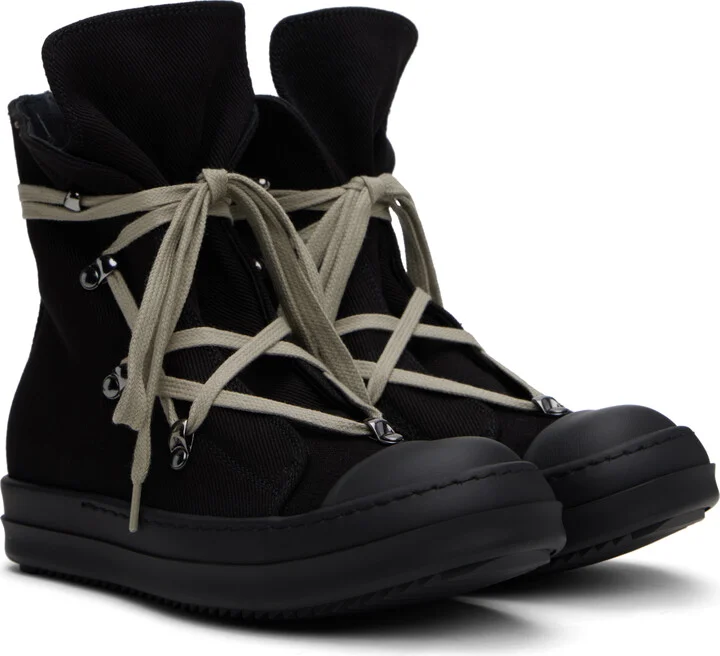 Rick Owens DRKSHDW Black Hollywood Hexa Sneaks Sneakers - Image 4