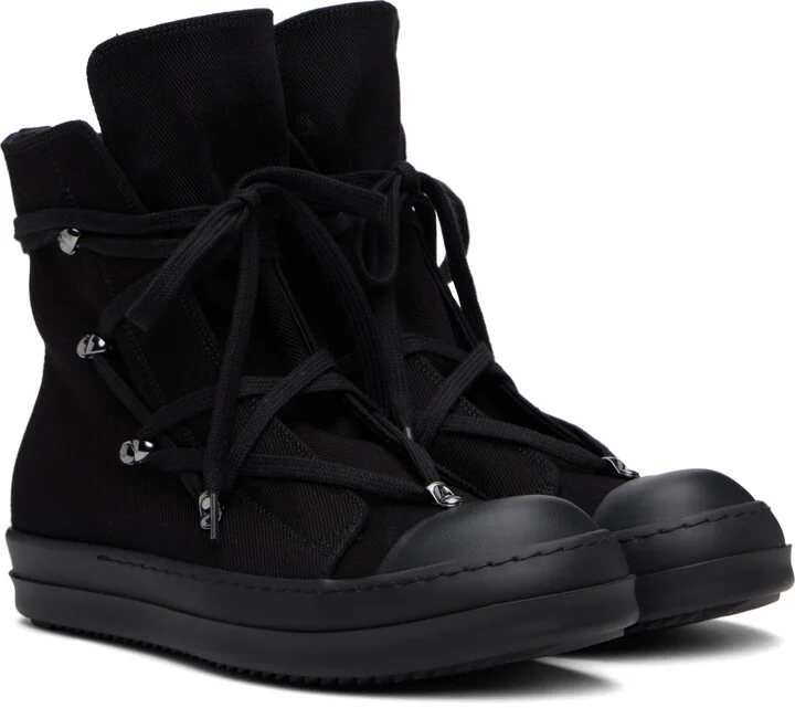 Rick Owens DRKSHDW Black Hollywood Hexa Sneaks Sneakers - Image 4
