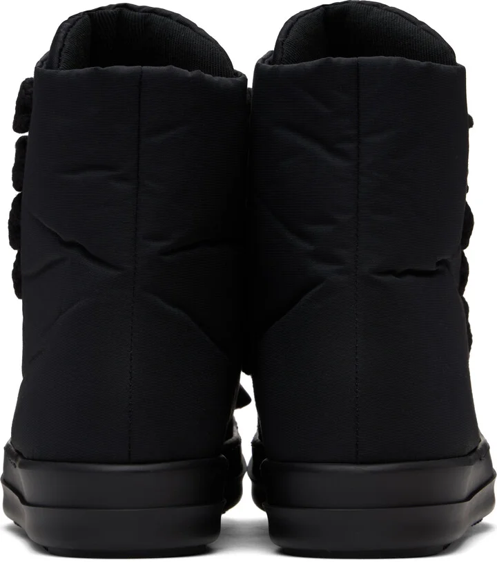 Rick Owens DRKSHDW Black Hollywood Jumbo Lace Puffer Sneakers - Image 2