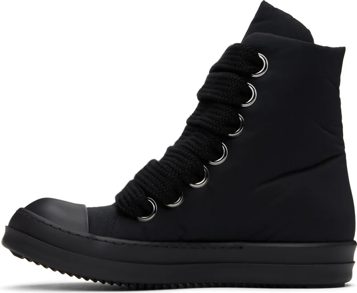 Rick Owens DRKSHDW Black Hollywood Jumbo Lace Puffer Sneakers - Image 3