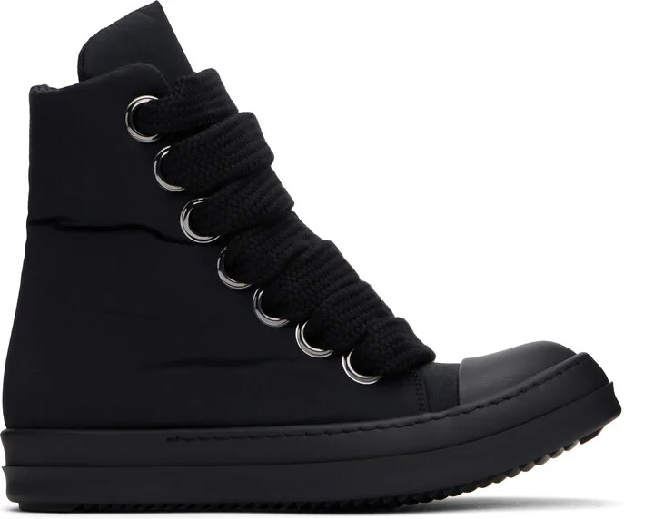 Rick Owens DRKSHDW Black Hollywood Jumbo Lace Puffer Sneaks Sneakers