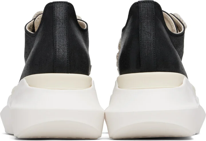 Rick Owens DRKSHDW Black Hollywood Jumbo Laces Abstract Low Sneak Sneakers - Image 2