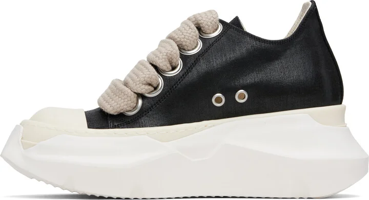 Rick Owens DRKSHDW Black Hollywood Jumbo Laces Abstract Low Sneak Sneakers - Image 3