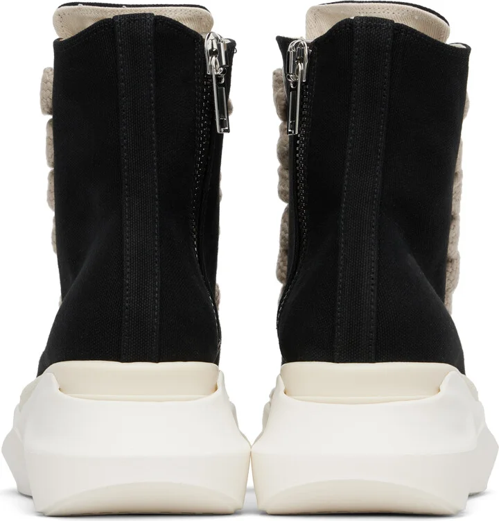 Rick Owens DRKSHDW Black Hollywood Jumbo Laces Abstract Sneak Sneakers - Image 2
