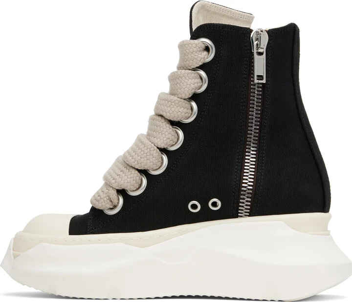 Rick Owens DRKSHDW Black Hollywood Jumbo Laces Abstract Sneak Sneakers - Image 3