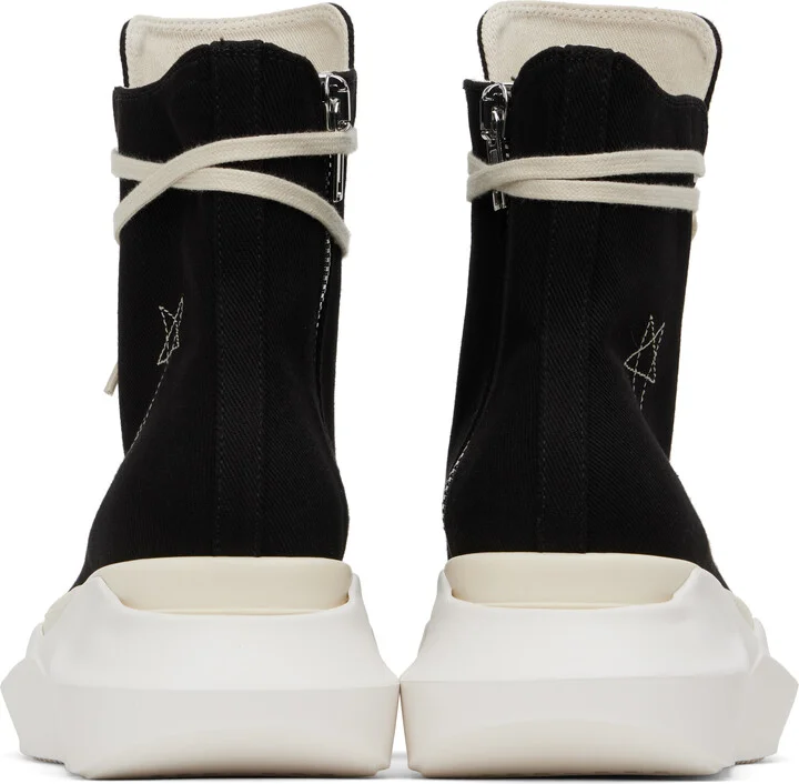 Rick Owens DRKSHDW Black Hollywood Jumbo Laces Abstract Sneakers - Image 2