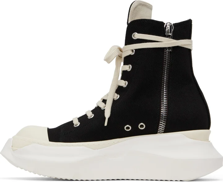 Rick Owens DRKSHDW Black Hollywood Jumbo Laces Abstract Sneakers - Image 3