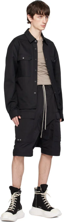 Rick Owens DRKSHDW Black Hollywood Jumbo Laces Abstract Sneakers - Image 5