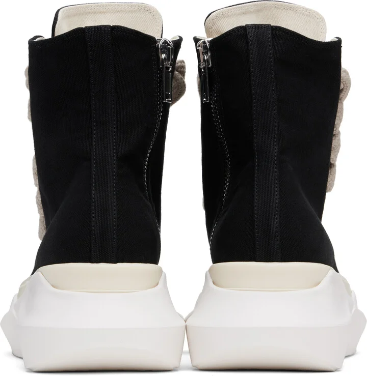 Rick Owens DRKSHDW Black Hollywood Jumbo Laces Abstract Sneaks Sneakers - Image 2