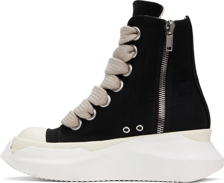 Rick Owens DRKSHDW Black Hollywood Jumbo Laces Abstract Sneaks Sneakers - Image 3
