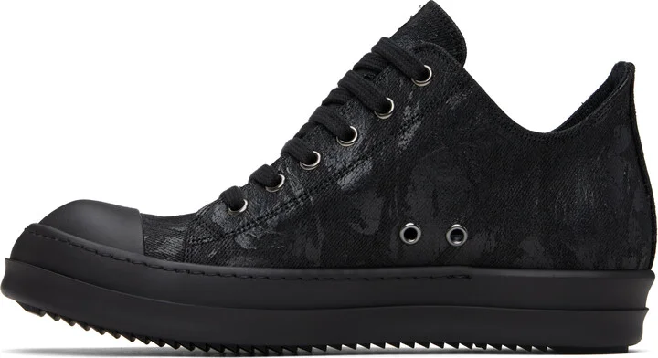 Rick Owens DRKSHDW Black Hollywood Low Sneaks Sneakers - Image 3