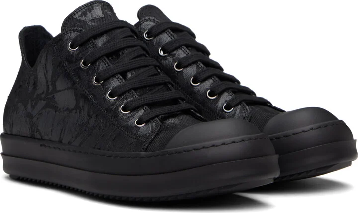 Rick Owens DRKSHDW Black Hollywood Low Sneaks Sneakers - Image 4
