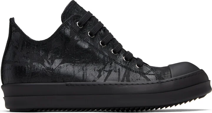Rick Owens DRKSHDW Black Hollywood Low Sneaks Sneakers