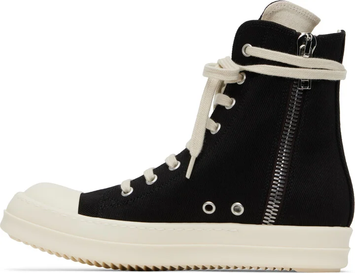 Rick Owens DRKSHDW Black Hollywood Sneakers - Image 3