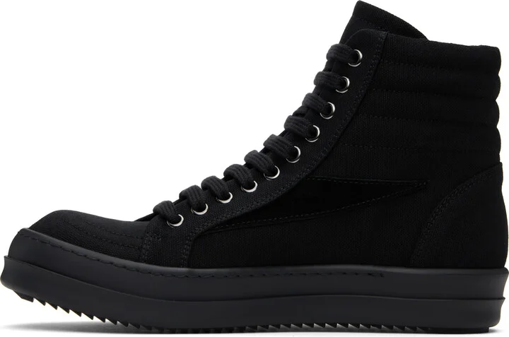 Rick Owens DRKSHDW Black Hollywood Vintage High Sneakers - Image 3