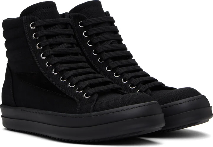 Rick Owens DRKSHDW Black Hollywood Vintage High Sneakers - Image 4