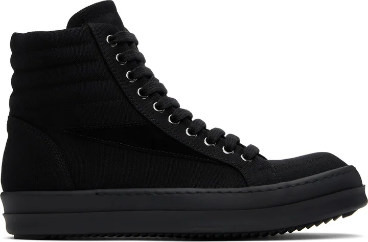 Rick Owens DRKSHDW Black Hollywood Vintage High Sneakers
