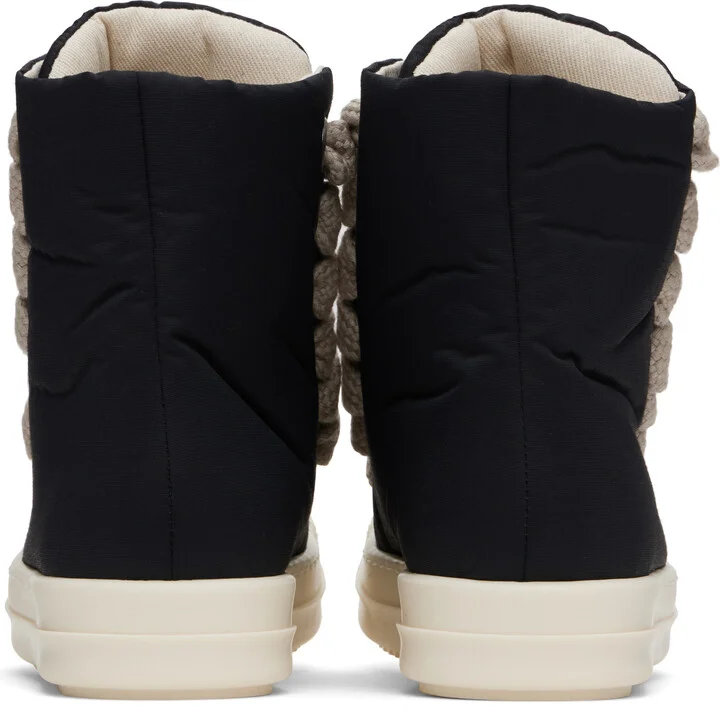 Rick Owens DRKSHDW Black & Off-White Hollywood Jumbo Lace Puffer Sneaks Sneakers - Image 2