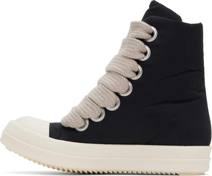 Rick Owens DRKSHDW Black & Off-White Hollywood Jumbo Lace Puffer Sneaks Sneakers - Image 3