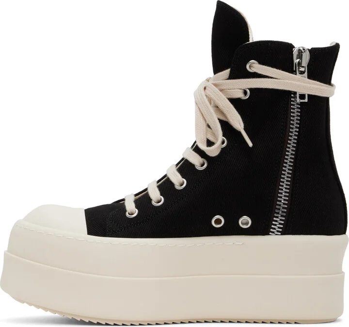 Rick Owens DRKSHDW Black Porterville Double Bumper Sneaks Sneakers - Image 3