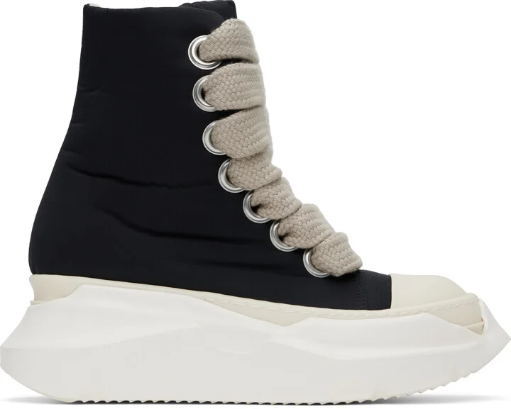 Rick Owens DRKSHDW Black Porterville Jumbo Laced Abstract Sneakers