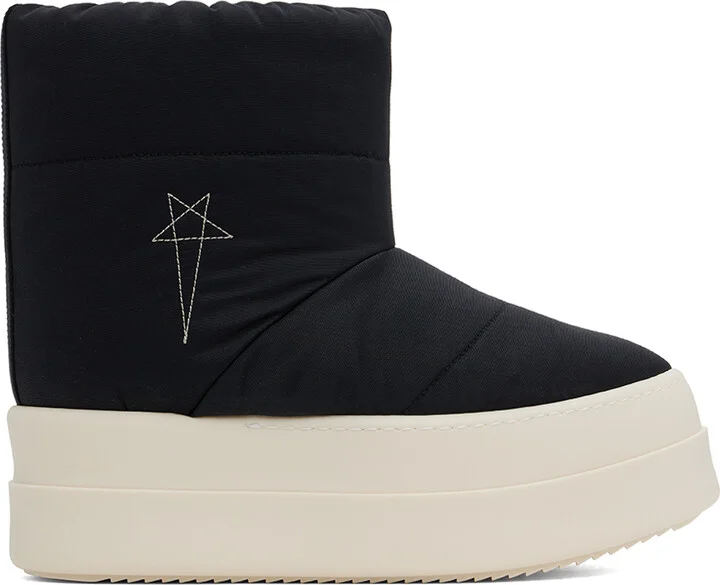 Rick Owens DRKSHDW Black Porterville Mega Bumper Low Lunar Boots