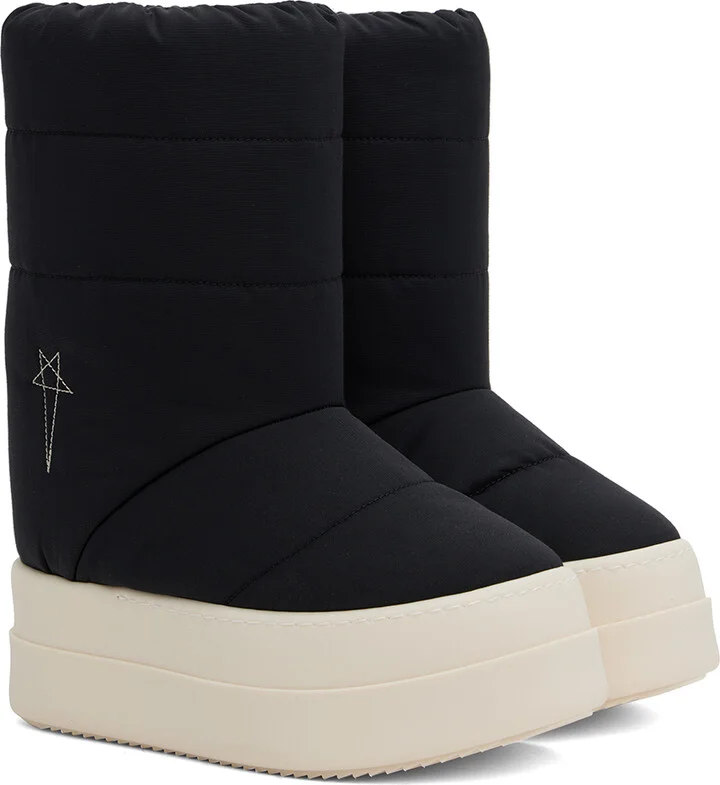 Rick Owens DRKSHDW Black Porterville Mega Bumper Lunar Boots - Image 4