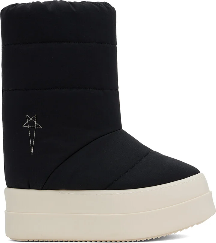 Rick Owens DRKSHDW Black Porterville Mega Bumper Lunar Boots