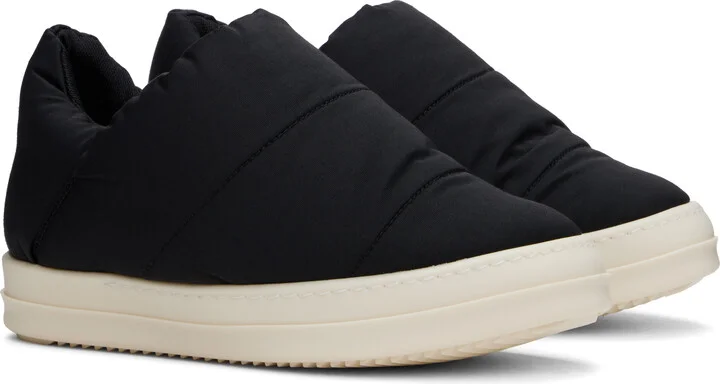 Rick Owens DRKSHDW Black Porterville Puffer Slip On Sneakers - Image 4