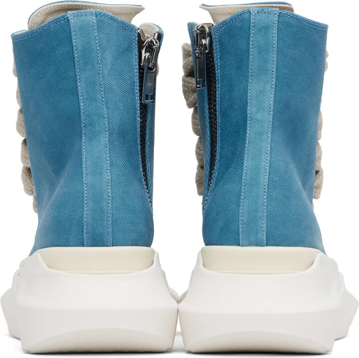 Rick Owens DRKSHDW Blue Hollywood Jumbo Laces Abstract Sneak Sneakers - Image 2