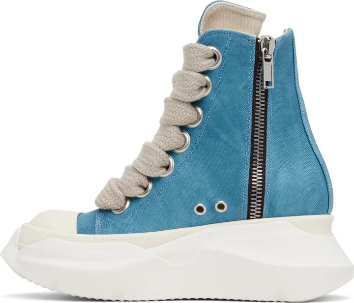 Rick Owens DRKSHDW Blue Hollywood Jumbo Laces Abstract Sneak Sneakers - Image 3