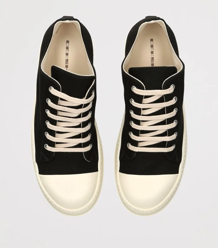 Rick Owens Drkshdw Denim Classic Low-Top Sneakers - Image 4
