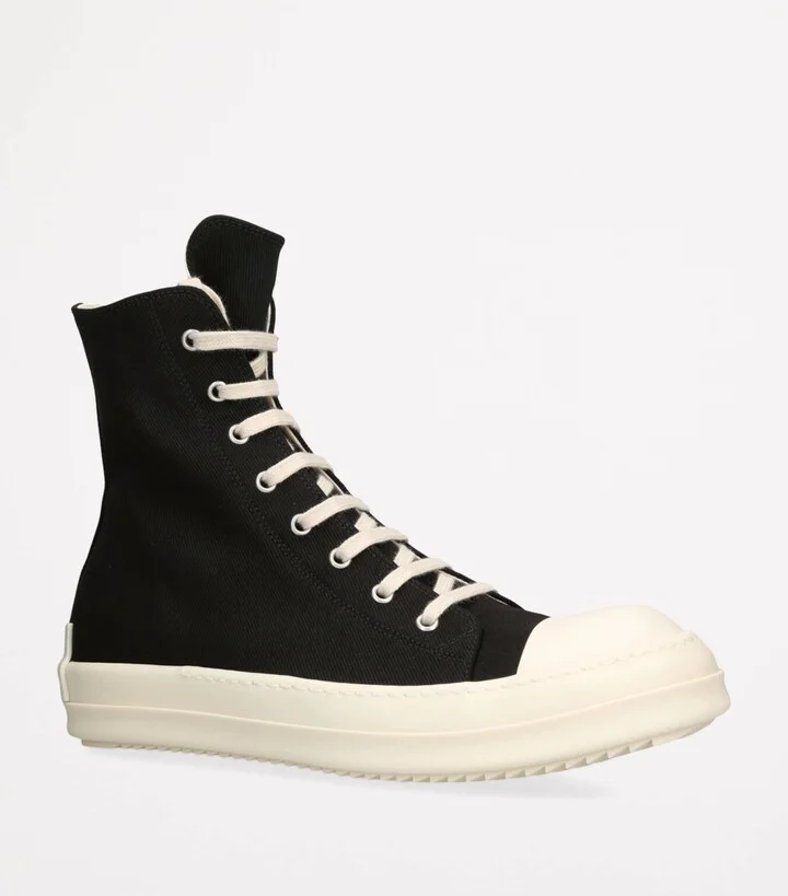 Rick Owens Drkshdw Denim High-Top Sneakers - Image 3